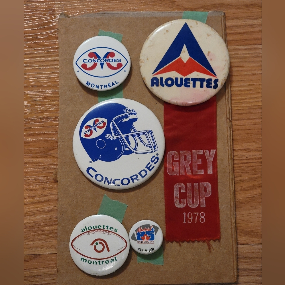 Five CFL Montreal Buttons
